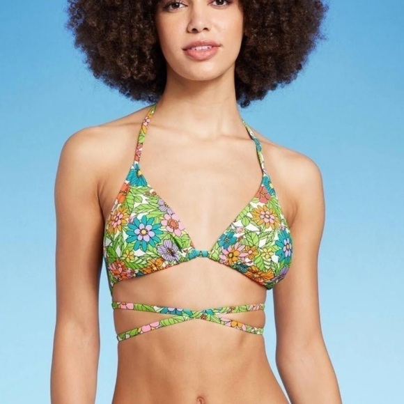 Wild Fable Triangle Wrap Bikini Top SMALL - Picture 1 of 2